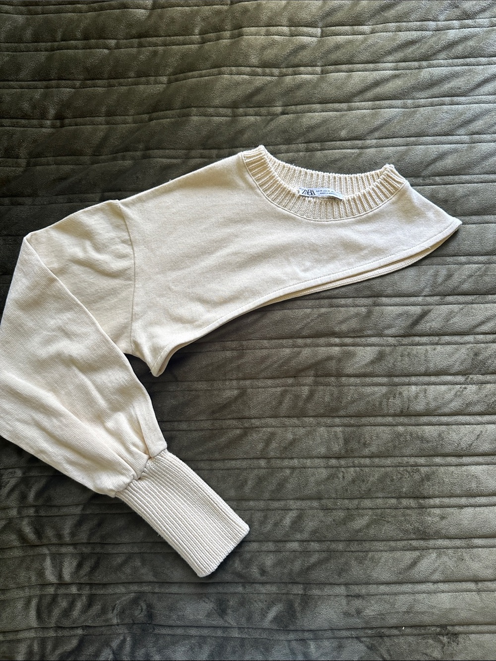 Zara Cream Asymmetic Top